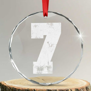 Number 7 Crystal Glass Ornament Matching 67 Meme 7th Birthday 7 Years TS10 Transparent Glass 3'' Circle Print Your Wear