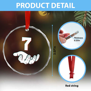 Number 7 Crystal Glass Ornament Matching 67 Meme Costume 7th Birthday 7 Years TS10 Print Your Wear