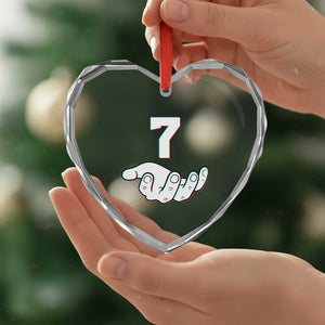Number 7 Heart Crystal Glass Ornament Matching 67 Meme Costume 7th Birthday 7 Years TS10 Print Your Wear