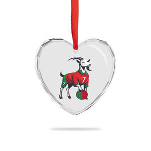 Number Seven Soccer GOAT Siuuuu Celebration Heart Crystal Glass Ornament TS12 Print Your Wear