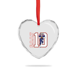 Number Ten Football Quarterback Fan Heart Crystal Glass Ornament TS12 Print Your Wear