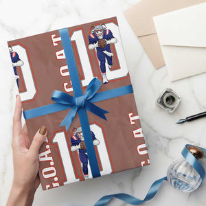 Number Ten Football Quarterback Fan Wrapping Paper Roll TS12 Mocha Print Your Wear