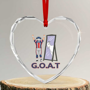 Number Ten Mirror Goat Heart Crystal Glass Ornament Football Lover Gift TS12 Transparent Glass 3'' Heart Print Your Wear