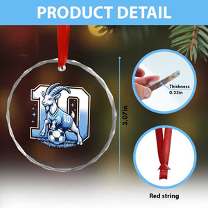 Number Ten The Goat Of Football Fans Crystal Glass Ornament Soccer Lover Gift TS12 Print Your Wear