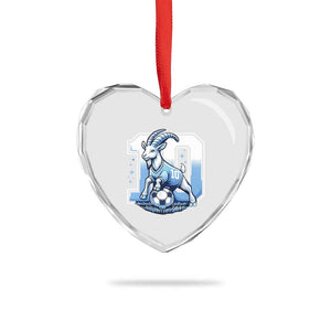 Number Ten The Goat Of Football Fans Heart Crystal Glass Ornament Soccer Lover Gift TS12 Print Your Wear