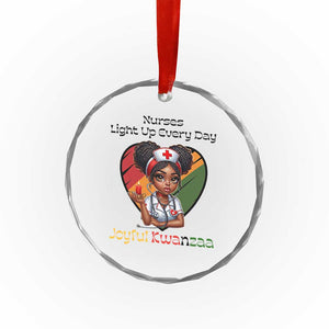 Nurses Light Up Everyday Crystal Glass Ornament Joyful Kwanzaa Celebration Gift TS12 Print Your Wear