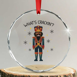 Nutcracker Christmas Crystal Glass Ornament What Is Cracking TS14 Transparent Glass 3'' Circle Print Your Wear