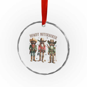 Nutcracker Cowboy Christmas Western Country Howdy Crystal Glass Ornament TS14 Print Your Wear