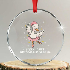 Nutcracker Goose Ballet Christmas Crystal Glass Ornament TS14 Transparent Glass 3'' Circle Print Your Wear