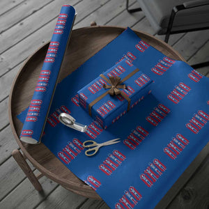 O-H-I-O State Wrapping Paper Roll Funny Skeletons Ohio Vintage Halloween Team TS10 Blue Print Your Wear
