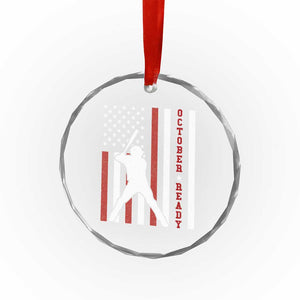 October Ready Crystal Glass Ornament Cool Distressed Philadelphia Baseball Fan US Flag TS10 Print Your Wear