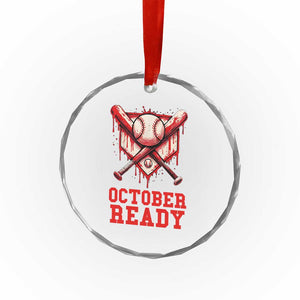 October Ready Crystal Glass Ornament Philadelphia Playoff Baseball Drip Graffiti TS10 Print Your Wear