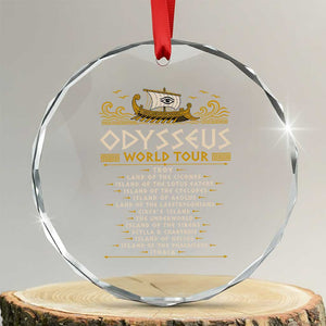 Odysseus World Tour Epic Journey Crystal Glass Ornament Funny Greek Mythology Odyssey History Gift