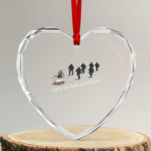 Off To Be Radical Left Scum Heart Crystal Glass Ornament Funny Minneapolis Escape Viking Abolish Ice TS11 Transparent Glass 3'' Heart Print Your Wear