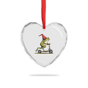 Off To Commit Dad Jokes Heart Crystal Glass Ornament Funny Daddy Frog Scooter Fathers Day TS11 Print Your Wear