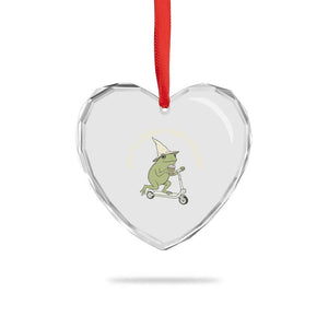 Off To Commit Mom Foolery Heart Crystal Glass Ornament Funny Mama Frog Scooter Mother's Day TS11 Print Your Wear