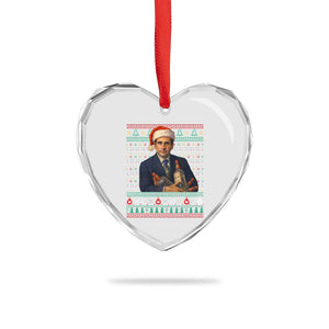 Office Christmas Movie Heart Crystal Glass Ornament Funny Retro 90s Movie Ugly Xmas TS10 Print Your Wear