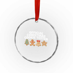 Official Christmas Cookie Tester Crystal Glass Ornament Taster Baking Crew Sibling Matching TS10 Print Your Wear