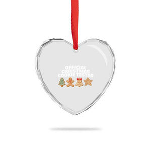Official Christmas Cookie Tester Heart Crystal Glass Ornament Taster Baking Crew Sibling Matching TS10 Print Your Wear