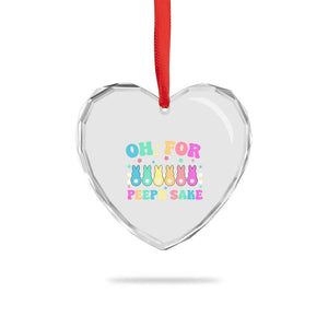 Oh For Peeps Sake Easter Bunny Heart Crystal Glass Ornament TS10 Print Your Wear