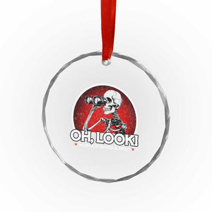 Oh Look Nobody Gives A Shit Crystal Glass Ornament Funny Sarcastic Humor Skeleton TS11 Print Your Wear