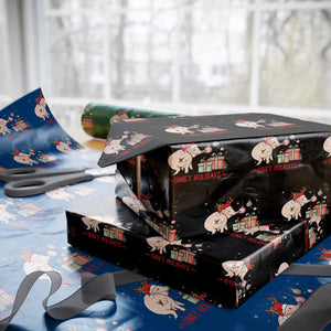 Oinky Holidays Wrapping Paper Roll Funny Christmas Pig Lover Gift TS12 Black Print Your Wear