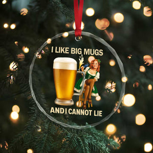 Oktoberfest Beer Crystal Glass Ornament Funny I Like Big Mugs Pin Up Girl Dirndl TS10 Print Your Wear