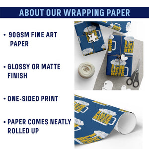 Oktoberfest Drinking Wrapping Paper Roll Ich Liebe Bier Octoberfest German TS10 Print Your Wear