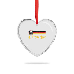 Oktoberfest German Bundesadler Coat of Arms Heart Crystal Glass Ornament Bavarian Drinking Festival