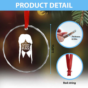 On Wednesdays We Wear Black Crystal Glass Ornament Goth Halloween TS10 Print Your Wear