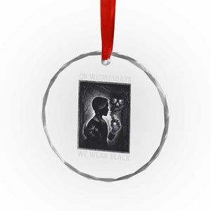 On Wednesdays We Wear Black Crystal Glass Ornament Tarot Card Goth Halloween TS10 Print Your Wear