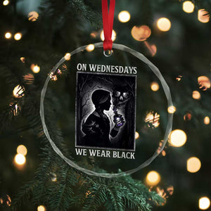 On Wednesdays We Wear Black Crystal Glass Ornament Tarot Card Goth Halloween TS10 Print Your Wear