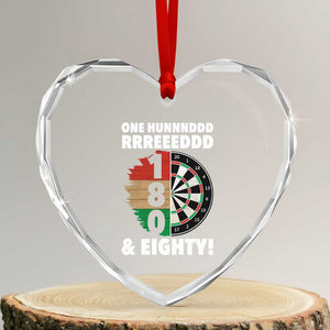 One Hundred And Eighty Heart Crystal Glass Ornament Funny Darts Player Gift TS12 Transparent Glass 3'' Heart Print Your Wear