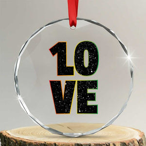 One Love Jamaican Rasta Reggage Music Crystal Glass Ornament TS10 Transparent Glass 3'' Circle Print Your Wear