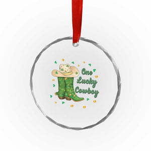 One Lucky Cowboy Crystal Glass Ornament Western Irish Cowboy St Patrick Day TS14 Print Your Wear