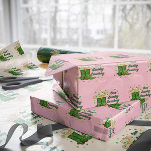 One Lucky Cowboy Wrapping Paper Roll Western Irish Cowboy St Patrick Day TS14 Light Pink Print Your Wear