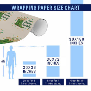 One Lucky Cowboy Wrapping Paper Roll Western Irish Cowboy St Patrick Day TS14 Print Your Wear