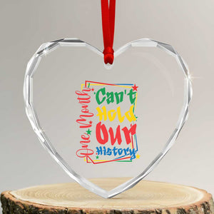 One Month Cannot Hold Our History Heart Crystal Glass Ornament Black History Gift TS12 Transparent Glass 3'' Heart Print Your Wear