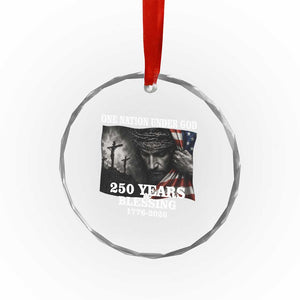 One Nation Under God 250th Anniversary Crystal Glass Ornament American Patriotic Faith TS12 Print Your Wear