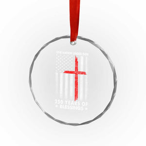 One Nation Under God Crystal Glass Ornament USA 250th Anniversary Patriotic Christian One Nation Under God TS10 Print Your Wear