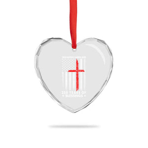 One Nation Under God Heart Crystal Glass Ornament USA 250th Anniversary Patriotic Christian One Nation Under God TS10 Print Your Wear