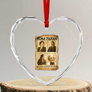 One Person Can Change The World Quote Heart Crystal Glass Ornament Rosa Parks Legacy TS12 Transparent Glass 3'' Heart Print Your Wear