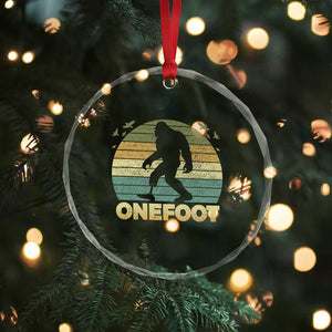 Onefoot Leg Amputee Recovery Crystal Glass Ornament Retro One Foot Bigfoot TS10 Print Your Wear