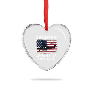 Operation Absolute Resolve Heart Crystal Glass Ornament US Military Extraction Mission American Flag TS02 Print Your Wear