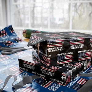 Operation Absolute Resolve Wrapping Paper Roll US Military Extraction Mission American Flag TS02 Black Print Your Wear