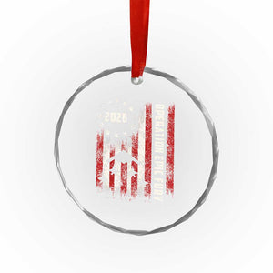 Operation Epic Fury 2026 American Flag Bomber Crystal Glass Ornament B2 Spirit Patriotic Air Dominance TS02 Print Your Wear