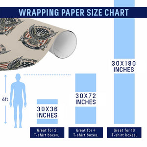 Operation Epic Fury Patriotic Eagle Crest Est 2026 Wrapping Paper Roll American Strength Freedom TS02 Print Your Wear