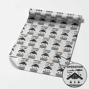 Operation Midnight Hammer Military Wrapping Paper Roll Tactical Warfare Jets Bombers TS02 Christmas Plaid Print Your Wear