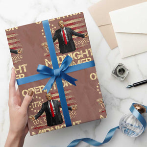 Operation Midnight Hammer Wrapping Paper Roll We The People 1776 American Flag TS02 Mocha Print Your Wear