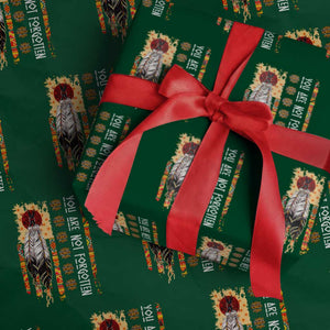 Orange Shirt Day Feather Flag Wrapping Paper Roll You Are Not Forgotten Indigenous Tribute TS02 Green Print Your Wear